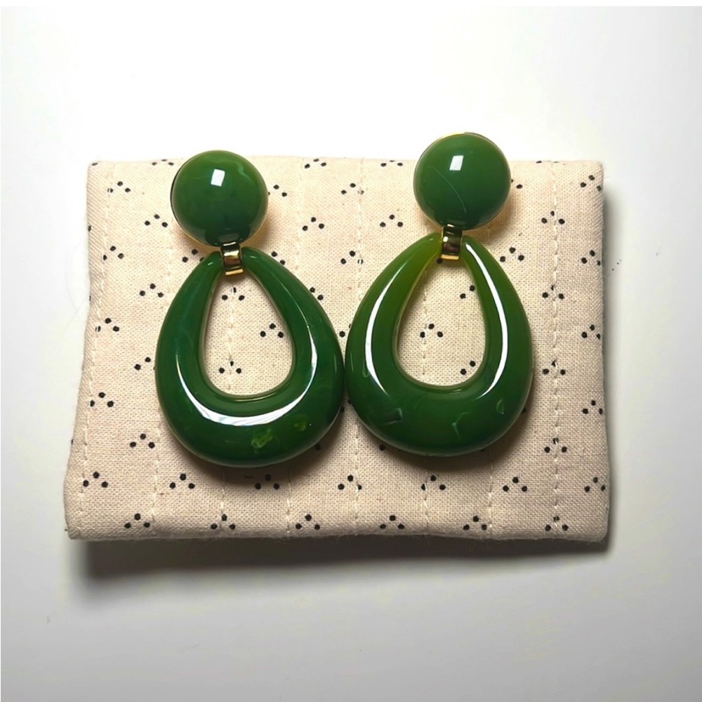 Sézane Mila Earrings Green NWT